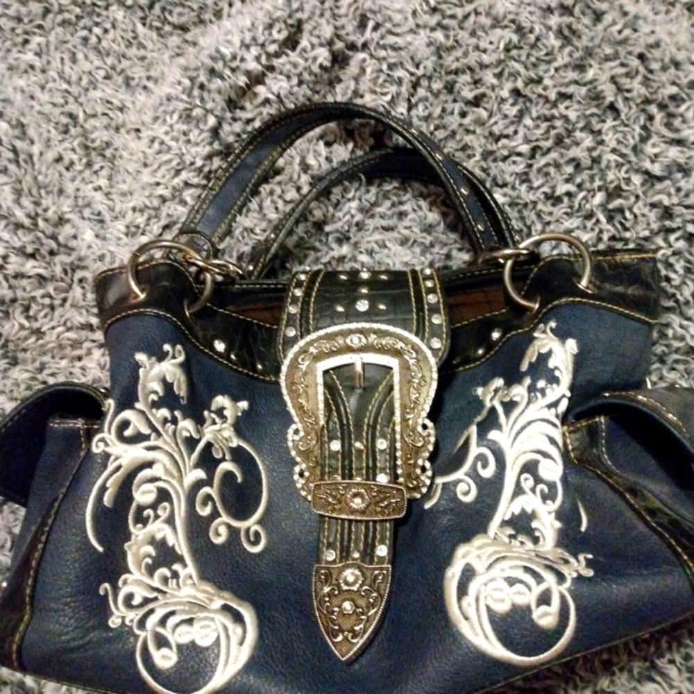 WESTERN BELT BUCKLE PURSE BAG!